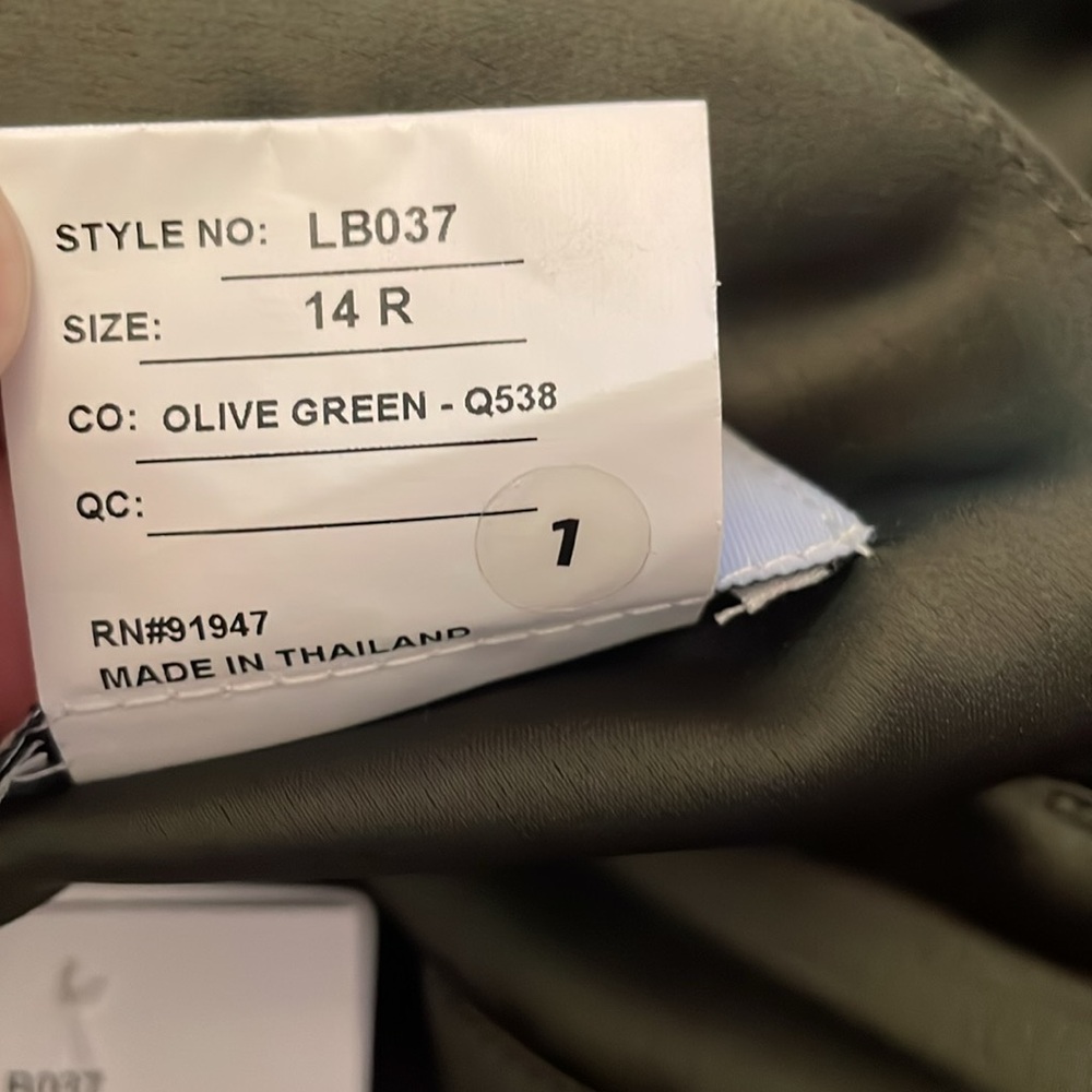 New LOVELY BRIDESMAIDS OLIVE GREEN LUX CHARMEUSE BRIDESMAID DRESSES Size 14R - Picture 6 of 6